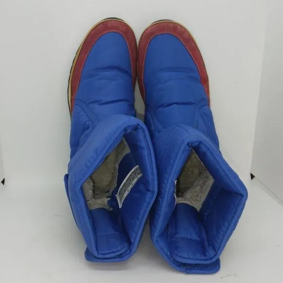 Rubber Duck Boys Pre-owned Insulated Blue &amp; Red Winter Boots - sz. 6 1/2