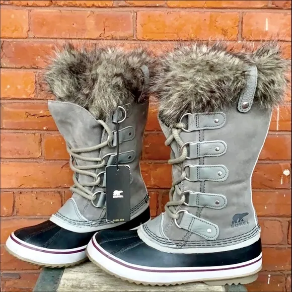 SALE❤️ SOREL NEW Joan of Arctic Waterproof Fur Tall Lace Up Winter Snow Boots 6