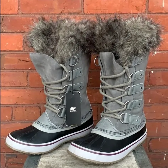 SALE❤️ SOREL NEW Joan of Arctic Waterproof Fur Tall Lace Up Winter Snow Boots 6