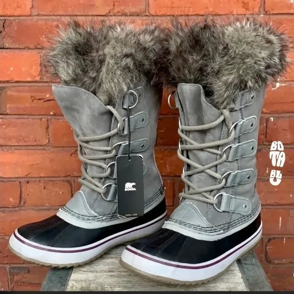 SALE❤️ SOREL NEW Joan of Arctic Waterproof Fur Tall Lace Up Winter Snow Boots 6