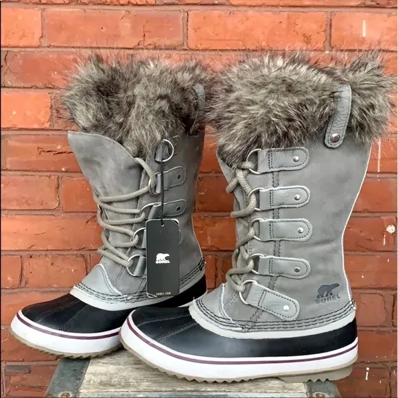 SALE❤️ SOREL NEW Joan of Arctic Waterproof Fur Tall Lace Up Winter Snow Boots 6
