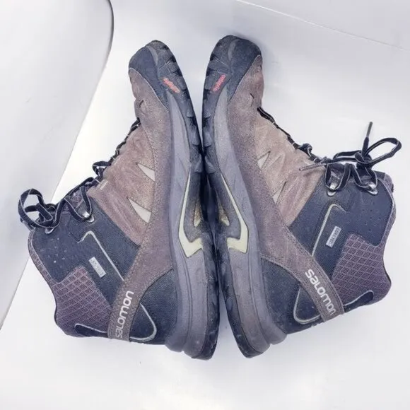 Salomon Eskape Brown Gore-Tex Lace Up Outdoor Hiking Trail Boots Men's Size 10
