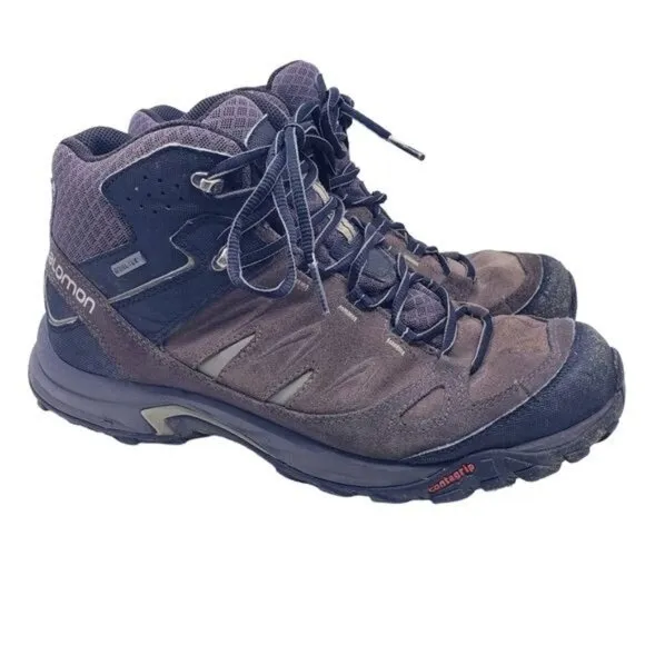 Salomon Eskape Brown Gore-Tex Lace Up Outdoor Hiking Trail Boots Men's Size 10