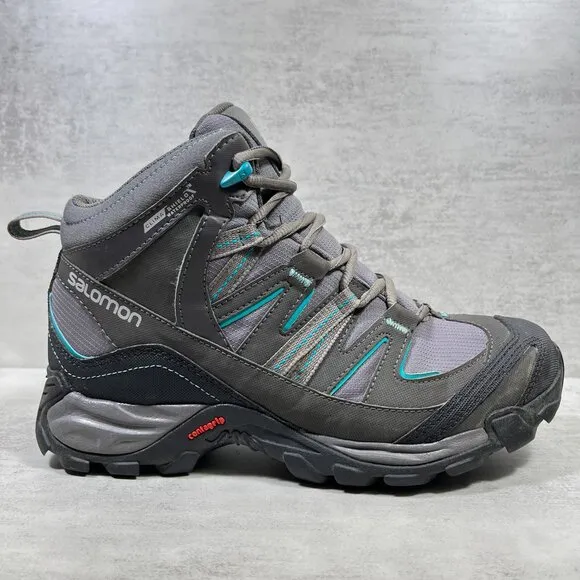 Salomon Mudstone Waterproof Trail Hiking Boots - Women's Size 7 - Gray
