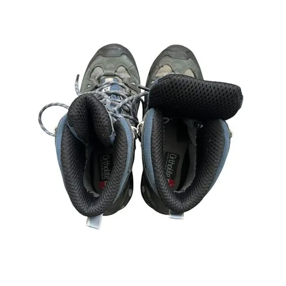 Salomon Quest 4 Mid‎ GTX Blue Outdoor Hiking Trail Boots Women's Size 7