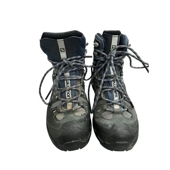 Salomon Quest 4 Mid‎ GTX Blue Outdoor Hiking Trail Boots Women's Size 7