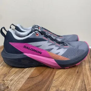Salomon Sense Ride 5 Plum Kitten Pink Glow Womens Black Size 7.5 Running Shoes