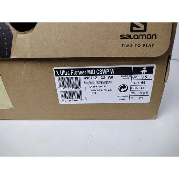 Salomon Women's X Ultra Pioneer Mid Waterproof Hiking Boots Ebony