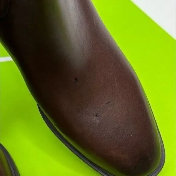 SAM EDELMAN Drina Leather Riding Boot Terrazo Brown NIB -‎ size 6.5 Equestrian