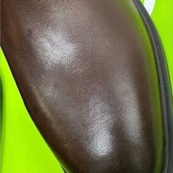 SAM EDELMAN Drina Leather Riding Boot Terrazo Brown NIB -‎ size 6.5 Equestrian