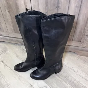 Sam Edelman Loren Boots Sz 8 Women's Black Leather Knee High Riding Equestrian