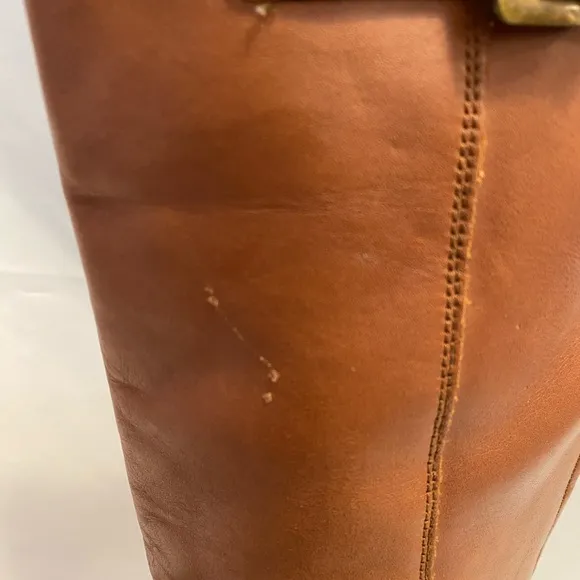 Sam Edelman Moore Tall Riding Equestrian Tan Buckle Detail Women’s Boot Size 7.5