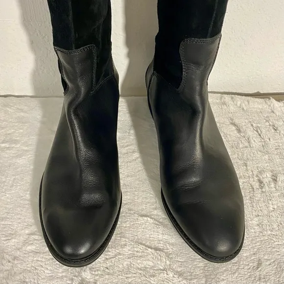 Sam Edelman Pembrooke Black Suede Leather Riding Boots Women’s Size 8.5M