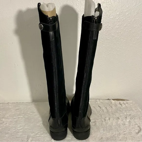 Sam Edelman Pembrooke Black Suede Leather Riding Boots Women’s Size 8.5M