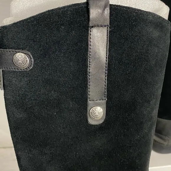 Sam Edelman Pembrooke Black Suede Leather Riding Boots Women’s Size 8.5M