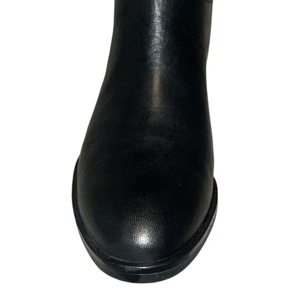 Sam Edelman Penny Knee-High Riding Boots Leather Navy Black Gray 5.5M New