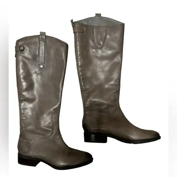 Sam Edelman PennyGenuine Leather  Riding Boots. Size 7M Gray