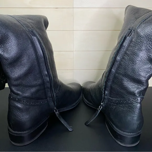 Sam Edelman Prina Riding Boots Women's Size 10 Shoes Black Leather Tall Boots M