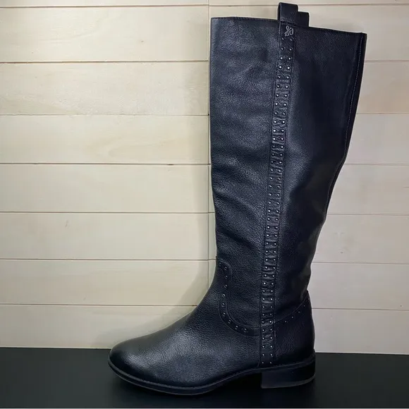 Sam Edelman Prina Riding Boots Women's Size 10 Shoes Black Leather Tall Boots M