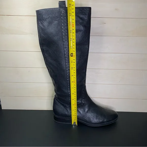 Sam Edelman Prina Riding Boots Women's Size 10 Shoes Black Leather Tall Boots M