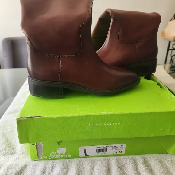 Sam Edelman Rich Brown Leather Boots