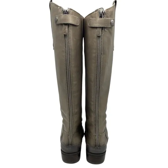 Sam Edelman Womens Shoes Penny Riding Boots Sz 6 Gray Leather Tall Tall Western