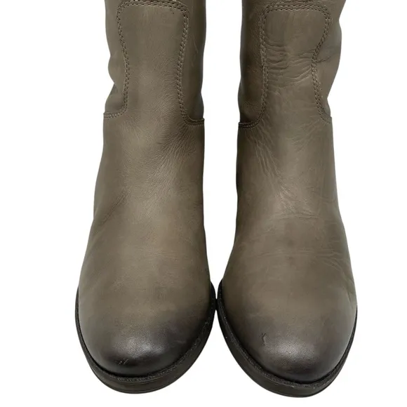 Sam Edelman Womens Shoes Penny Riding Boots Sz 6 Gray Leather Tall Tall Western