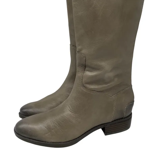 Sam Edelman Womens Shoes Penny Riding Boots Sz 6 Gray Leather Tall Tall Western