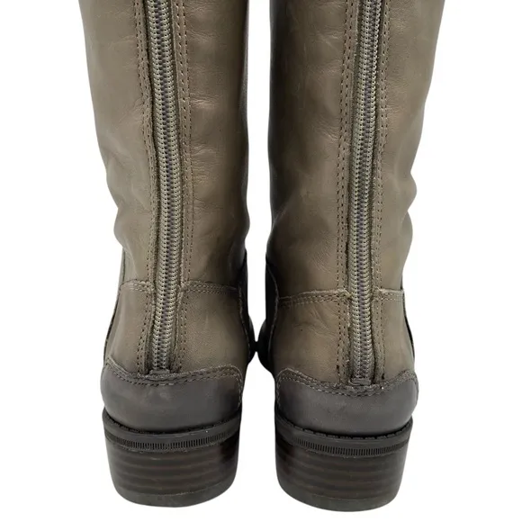 Sam Edelman Womens Shoes Penny Riding Boots Sz 6 Gray Leather Tall Tall Western