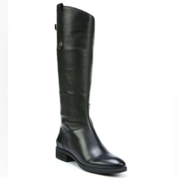 Sam Edelman Penny 2 Black Leather Boots Size 4.5