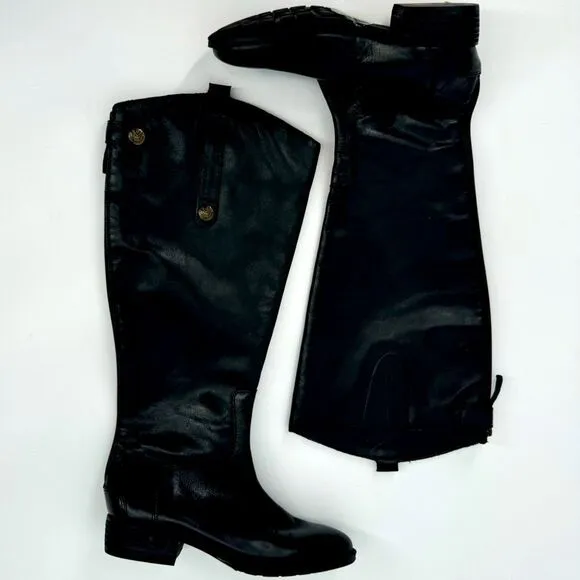 Sam Edelman Penny 2 Black Leather Boots Size 4.5