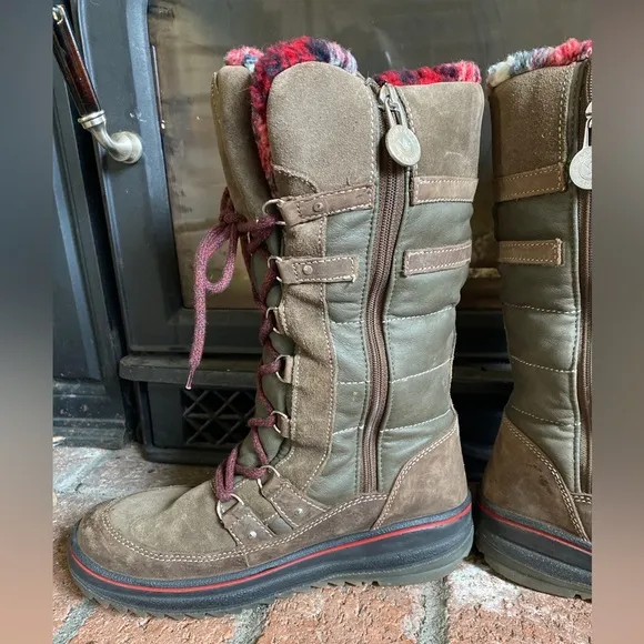 Santana Canada Phoenix Brown Winter Lined Snow Boots SZ 8.5 EU 39