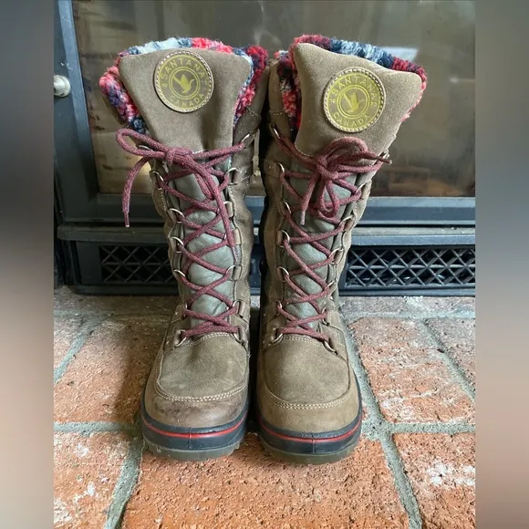 Santana Canada Phoenix Brown Winter Lined Snow Boots SZ 8.5 EU 39