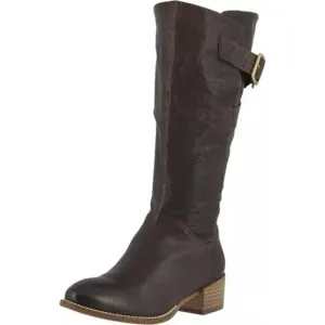 SAVAxSoftWalk Tatum S1987-200 Women Brown Leather Knee High Riding Boot 10.5/11M