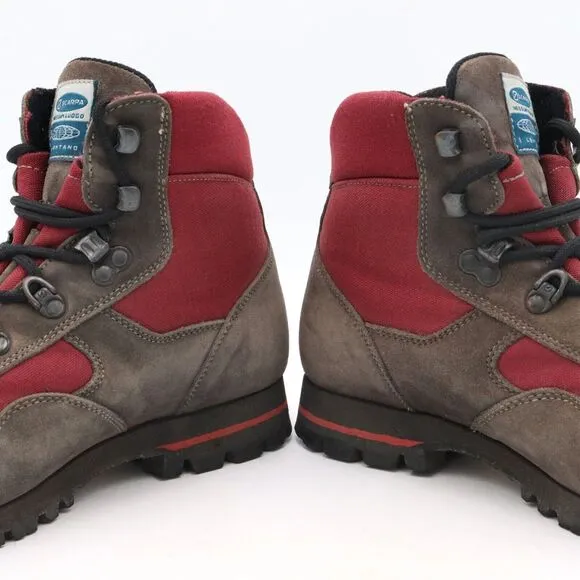 Scarpa GTX Gore-tex Womens 7 Wide Brown Red Lace Up Waterproof Hiking Boots