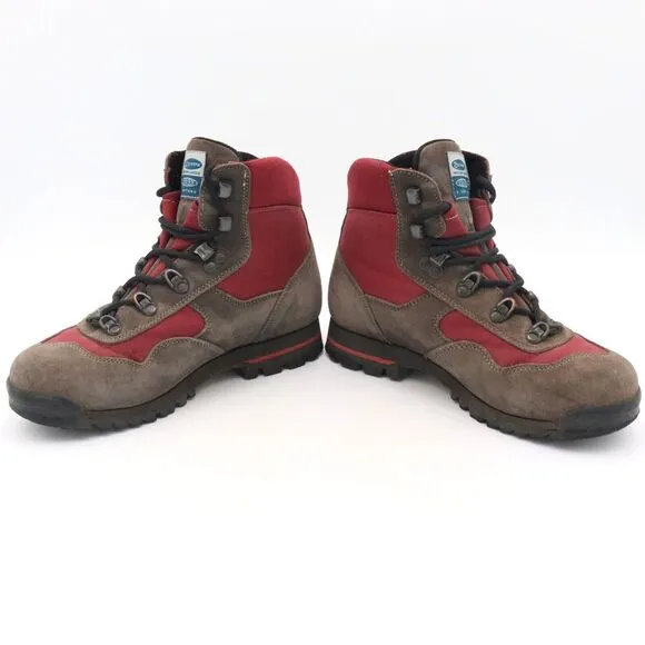 Scarpa GTX Gore-tex Womens 7 Wide Brown Red Lace Up Waterproof Hiking Boots