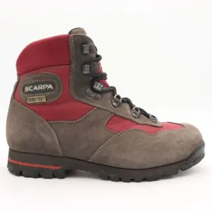 Scarpa GTX Gore-tex Womens 7 Wide Brown Red Lace Up Waterproof Hiking Boots