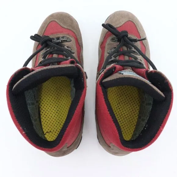 Scarpa GTX Gore-tex Womens 7 Wide Brown Red Lace Up Waterproof Hiking Boots