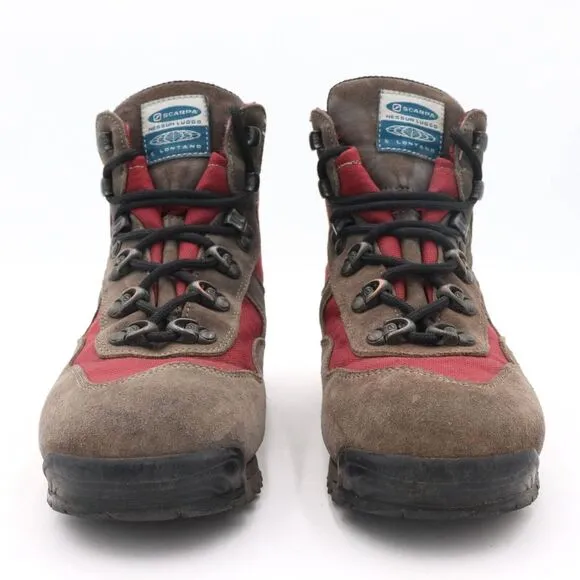 Scarpa GTX Gore-tex Womens 7 Wide Brown Red Lace Up Waterproof Hiking Boots
