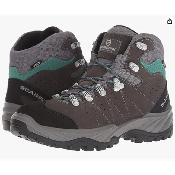 Scarpa Mistral GTX Womens Hiking Boots,Gray/Blue, Size 7.5