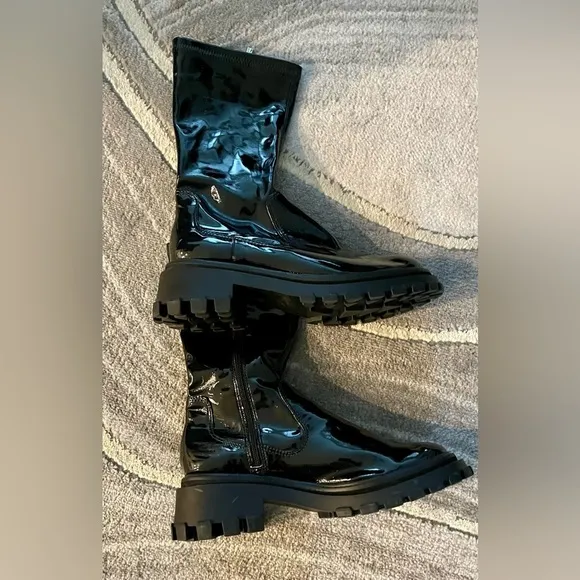 Schultz Patent Leather Above Ankle Boots