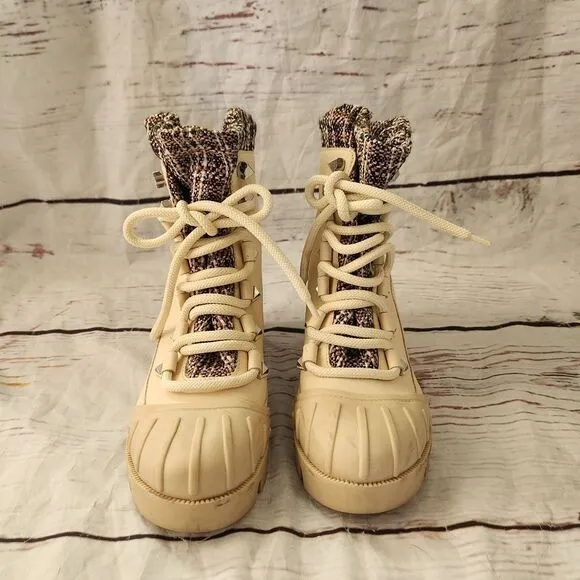 Schutz Jan Tweed Leather Booties Size 8.5