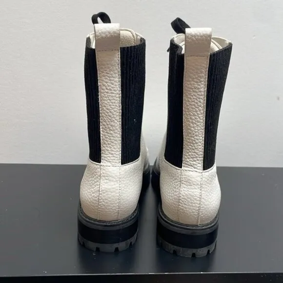 SENSO Jackson ankle boots white combat lace up leather US7