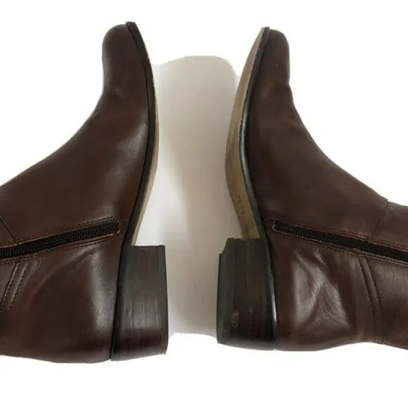 Sixth   Love Womens Leather Riding Boots 81/2 M Brown Shoes