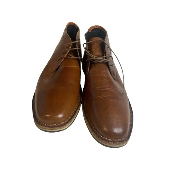 Size 13 Steve Madden Harken Chukka Boots Cognac Leather Mens