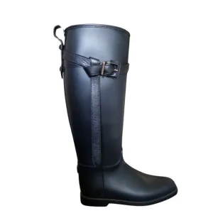 Size 37 Burberry Knee High Black Rain Boots