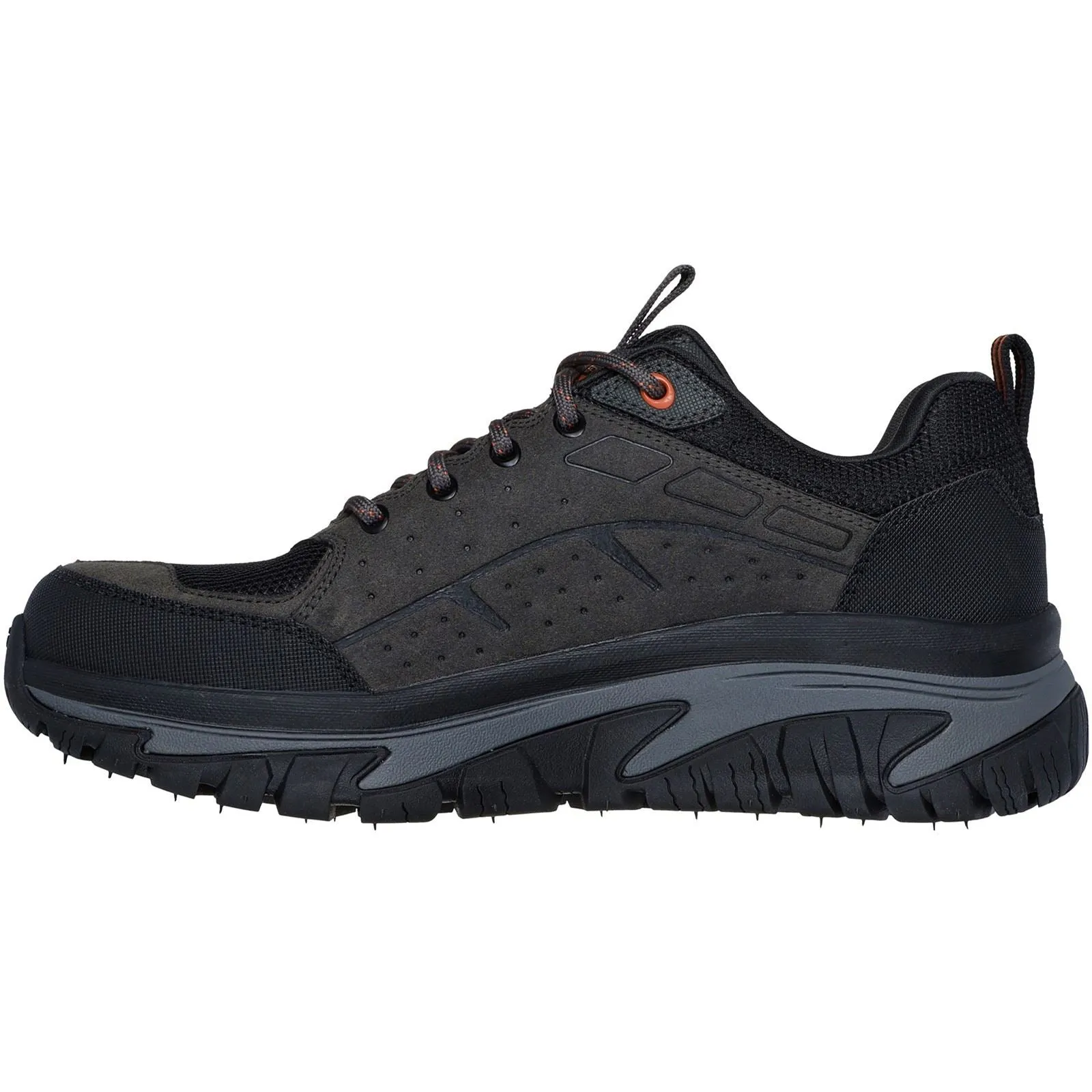 Skechers Arch Fit Road Walker Vernal Suede Men's Charcoal/Black Hiking Boots