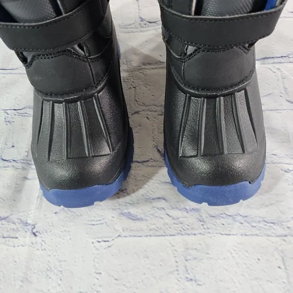 Skechers Skech-Tex Waterproof Black Winter Snow Boots INFANT TODDLER BOYS SZ 10