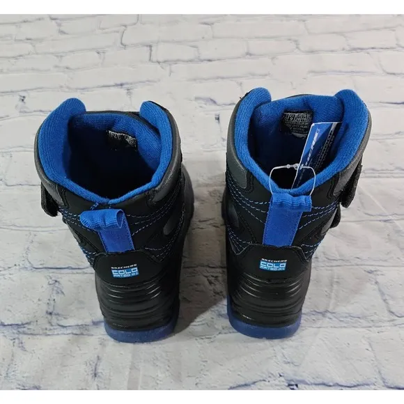 Skechers Skech-Tex Waterproof Black Winter Snow Boots INFANT TODDLER BOYS SZ 10
