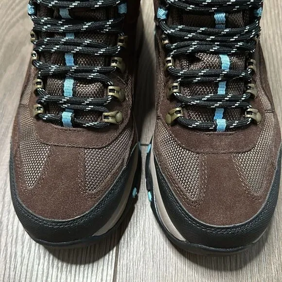 Skechers Trego Base Camp Brown Suede Hiking Waterproof Ankle Boots Size 7